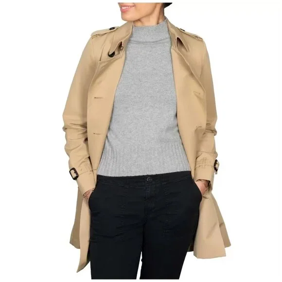 BURBERRY Harbourne Trench Coat Honey Size 2 - Picture 5 of 16